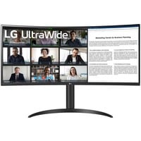 LG UltraWide 34WR55QC-B 34" Curved monitor Zwart, 2x HDMI, 1x DisplayPort, USB-A, USB-C, 100Hz