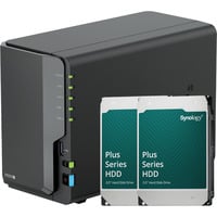Synology DiskStation DS225+ incl. 2x Synology HAT3320-8T 8 TB harde schijf nas Zwart, 1x 1GbE LAN, 1x 2.5GbE LAN, 2x USB 3.2 Gen 1