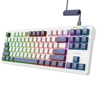 Trust GXT 872 Xyra Mechanisch TKL-gamingtoetsenbord Wit, US lay-out (QWERTY), Leobog Seiya, 80% (TKL), RGB, hot swap