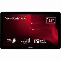 ViewSonic 10-point Touchscreen monitor TD2430 24" Zwart, 1x DisplayPort, 1x HDMI, 1x VGA, 2x USB-A