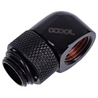 Alphacool HF L-connector G1/4 AG rotatable to G1/4 IG verbinding Zwart