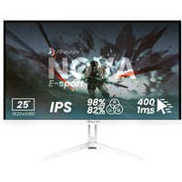 Arozzi Nova E-sport 25" 24.5" monitor Wit, 2x DisplayPort, 2x HDMI, 400 Hz