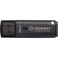 Kingston IronKey Locker+ 50 G2 USB Flash Drive 256 GB usb-stick Antraciet, USB-A 3.2 Gen 1