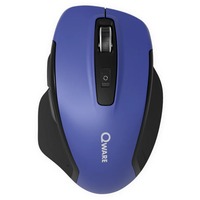 Qware Glasgow Draadloze Muis Zwart/blauw, 800 - 1600 DPI, 2,4 GHz USB | Bluetooth 5.0