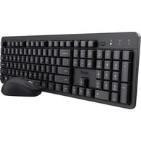 Trust Ody II Stille draadloze toetsenbord- en muisset desktopset Zwart, US lay-out (QWERTY), Membraan, 100%, 800 dpi - 1.600 dpi
