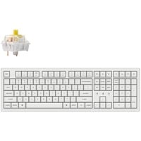 Keychron K10 Pro-P4, toetsenbord Wit, US lay-out, Keychron K Pro Banana, RGB leds, Double-shot PBT, hot swap, USB-C | Bluetooth 5.1