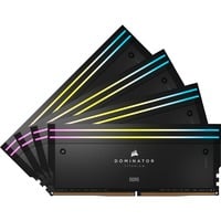 Corsair 64 GB DDR5-6000 Quad-Kit werkgeheugen Zwart, CMP64GX5M4B6000C36, Dominator Titanium RGB, XMP