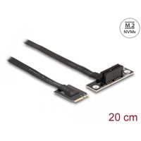 DeLOCK M.2 Key A+E to PCIe x1 NVMe Adapter angled with 20 cm cable controller 