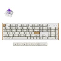 Keychron K10 HE-Q1 RGB mechanisch toetsenbord Wit, US lay-out (QWERTY), Gateron Double-Rail Magnetic Nebula, 100%, RGB leds, OSA Double-shot PBT, hot swap, USB-C | 2.4 GHz | Bluetooth 5.1