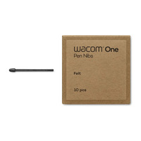 Wacom Pen Nibs Felt (black) for Wacom One Standard Pen (10 stuks) punt van pen Zwart