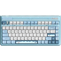 Iqunix OG80 Wintertide Wireless Mechanical Keyboard Lichtblauw, US lay-out (QWERTY), IQUNIX Moonstone Turbo, 80% (TKL), RGB leds, Hot-swappable, PBT, 2.4GHz | Bluetooth 5.1 | USB-C