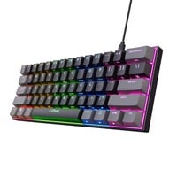 Trust GXT 867 Acira 60% mini mechanisch gaming toetsenbord Zwart, US lay-out (QWERTY), Outemu Red, 60%, RGB