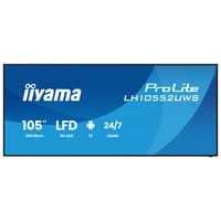 iiyama ProLite LH10552UWS-B1AG 104.6" Ultra Wide Public Display Zwart, HDMI, DisplayPort, USB-C, LAN, WiFi 6E, Audio, Android OS