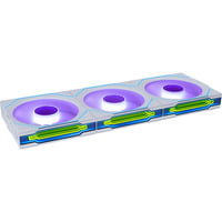 Lian Li UNI FAN SL-INFINITY 120 Wireless Reversed Blade case fan Wit, 3 stuks