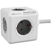 Allocacoc PowerCube Extended | Monitor | stekkerdoos stekkerdoos Wit/grijs