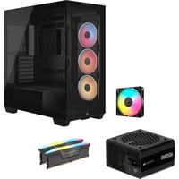 Corsair 3500X RS-R ARGB + RM850e + RS120 + 32 GB Bundel midi tower behuizing Zwart | 2x USB-A | 1x USB-C | RGB | Tempered Glass