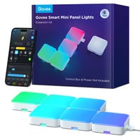 Govee Smart Mini Panel Lights Expansion Kit - 6-pack verlichting Uitbreiding, 2.4GHz wifi + Bluetooth