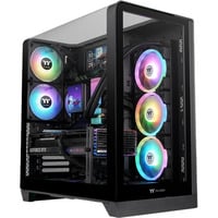 Thermaltake View 390 TG midi tower behuizing Zwart | 2x USB-A | 1x USB-C | Tempered Glass