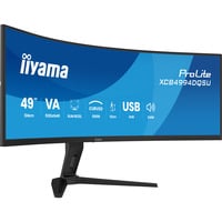 iiyama ProLite XCB4994DQSU-B1 49" Curved UltraWide monitor Zwart (mat), 2x HDMI, 2x DisplayPort, USB-C, Audio, 120 Hz