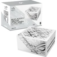ASUS ROG STRIX Platinum White Edition modulaire 1000 watt voeding  Wit, 1x 12V-2x6, 4x PCIe
