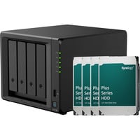 Synology DiskStation DS425+ incl. 4x Synology HAT3320-8T 8 TB harde schijf nas Zwart, 2x LAN, 2x USB-A 3.2 (5 Gbit/s)