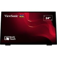 ViewSonic Frameless Touch monitor met 10-punts PCAP 24" Zwart, 1x DisplayPort, 1x HDMI, 1x VGA, 2x USB-A