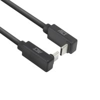ACT Connectivity USB 3.2 USB-C (omhoog/omlaag haaks) naar USB-C (omhoog/omlaag haaks) kabel Zwart, 10 Gbit/s, 60W, 0,5 meter