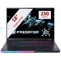Acer Predator Helios 18 AI PH18-73-9682 18"  gaming laptop Zwart | Core Ultra 9 275HX | RTX 5080 165 Watt | 32 GB | 3 TB SSD