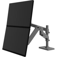 Ergotron LX Pro Dual Stacking Arm monitorarm Donkergrijs