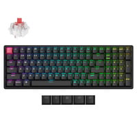 Keychron K4X-J1 RGB mechanisch toetsenbord Zwart, US lay-out (QWERTY), Keychron Super Red, 96%, RGB, Cherry Double-shot PBT Keycaps, Hot Swap, Bluetooth | USB-C