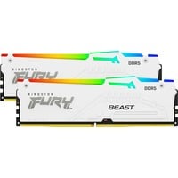 Kingston FURY 32 GB DDR5-5200 Kit werkgeheugen Wit, KF552C40BWAK2-32, Beast RGB, XMP