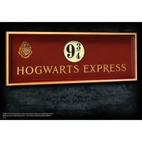Noble Collection Harry Potter: Hogwarts 9 3-4 Sign decoratie Donkerrood