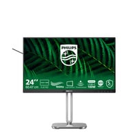 Philips 24B2G5301 23.8" monitor Zilver/zwart, VGA, HDMI, DisplayPort, USB-C, LAN, Audio, 100 Hz