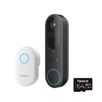 Reolink D340B deurbel met Chime + 64 GB SD-kaart Zwart