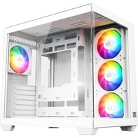 XYZ PC Gear Tesseract X midi tower behuizing Wit | 2x USB-A | 1x USB-C | Tempered Glass