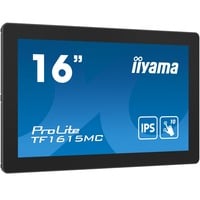 iiyama ProLite TF1615MC-B1 16" touchscreen monitor Zwart, Touch, VGA, HDMI, DisplayPort, USB