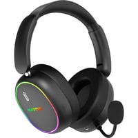 Hator Phoenix 2 Wireless over-ear gaming headset Zwart, RGB, 2.4GHz, Bluetooth, USB