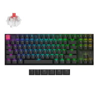 Keychron K8X-B1 RGB mechanisch toetsenbord Zwart, US lay-out (QWERTY), Keychron Super Red, 80% (TKL), RGB, Cherry Double-shot PBT Keycaps, Bluetooth | USB-C