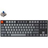 Keychron K8-H2, toetsenbord Grijs/grijs, US lay-out, Gateron G Pro Blue, RGB leds, TKL, ABS keycaps, hot swap, Bluetooth 5.1