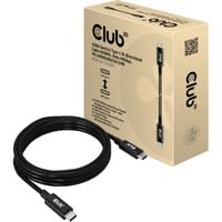 Club 3D USB-C 4 Gen3x2 kabel Zwart, 2 meter