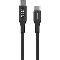 Sitecom USB-C naar USB-C voedingskabel met led-scherm Zwart, 1,5 meter