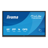 iiyama ProLite TN6505A-B1AG 64.5" 4K Ultra HD Public Display Zwart, VGA, HDMI, DisplayPort, USB-C, Audio, LAN, Touch