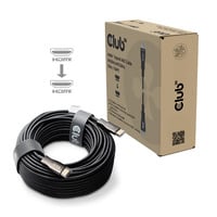 Club 3D HDMI Hybrid AOC Cable 8K60Hz/4K120Hz, 50 m kabel Zwart