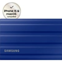 SAMSUNG Portable T7 Shield, 1 TB externe SSD Blauw, MU-PE1T0R/EU, USB-C 3.2 Gen 2 (10 Gbit/s)