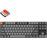 Keychron K1 Max-H1, toetsenbord Zwart, US lay-out, Gateron Low Profile 2.0 Mechanical Red, RGB leds, 80%, Double-shot PBT, hot swap, 2.4GHz | Bluetooth 5.1 | USB-C