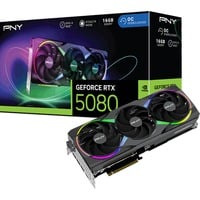 PNY GeForce RTX 5080 ARGB OC grafische kaart DLSS 4, 3x DisplayPort, 1x HDMI 2.1