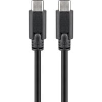 goobay Sync & Charge Super Speed USB-C kabel Zwart, 0,5 meter