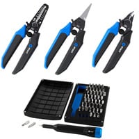 iFixit Mahi Bundel gereedschapsset Zwart/blauw, 48 Bit Driver Kit + 3x tang