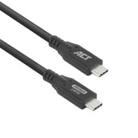 ACT Connectivity USB4 20Gbps 240W USB Type-C kabel, 0,5 meter Zwart