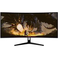Arozzi Nova Curved 34" UltraWide gaming monitor Zwart, 165 Hz, 2x DisplayPort, 2x HDMI, Audio, Adaptive Sync